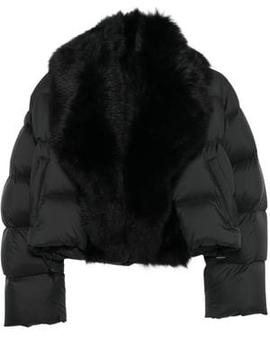 Gucci Gefütterte Jacke Mit Shearling-Kragen - Schwarz