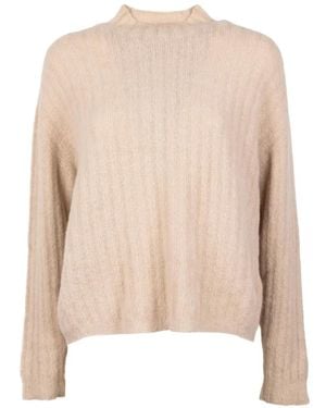 Vicario Cinque Ribbed-Knit High-Neck Sweater - White