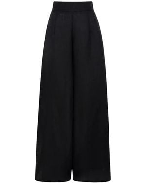 CAYET Mafalda Wide-Leg Trousers - Black