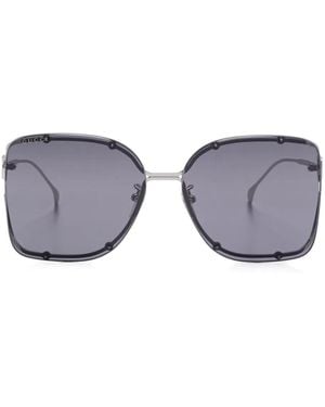 Gucci Double G Square-Frame Sunglasses - Grey
