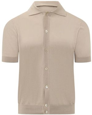FILIPPO DE LAURENTIIS Short-Sleeve Knitted Shirt - White