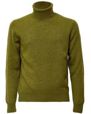 Zanone Roll-Neck Wool Jumper - Green