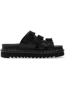 Dr. Martens Raine Athena Touch-Strap Leather Slides - Black