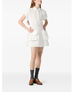 Miu Miu White Cotton Blend Dress