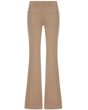 The Seafarer Corduroy Flared Jeans - Natural