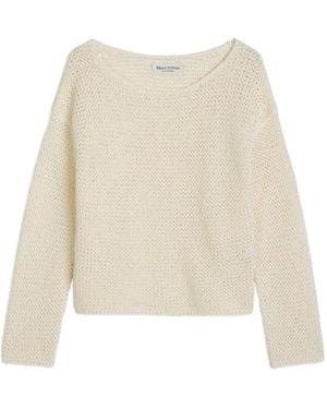 Marc O' Polo Open-Knit Long-Sleeve Sweatshirt - Natural