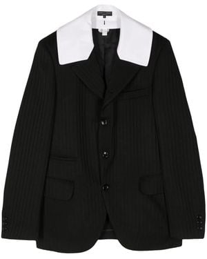 Comme des Garçons Pleated Single-Breasted Blazer - Black