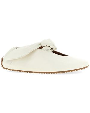 Odissi Tess Bow-Detail Leather Trainers - White