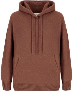 Laneus Pocket-Front Hoodie - Brown
