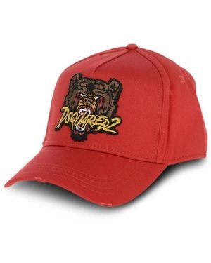 DSquared² Logo-Motif Baseball Cap - Red