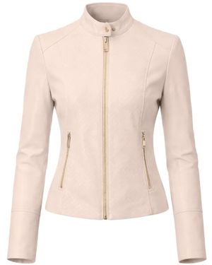 Guess Textured-Finish Zip-Up Jacket - Pink