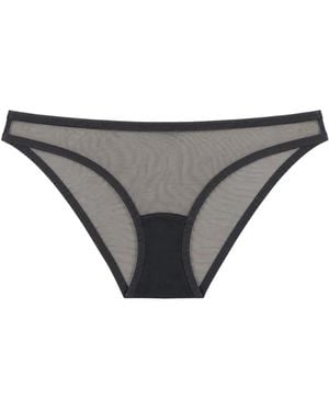 Yasmine Eslami Culotte Jeanne En Mesh - Gris