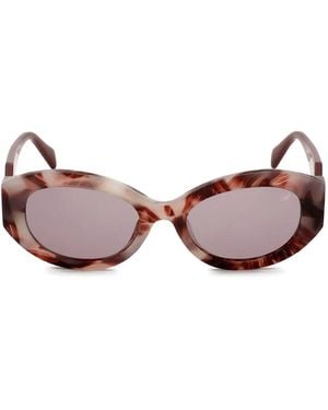 Blumarine Oval-Frame Sunglasses - Pink