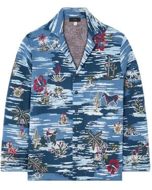 Alanui Tex-Hawaii Roundtrip Shirt - Bleu