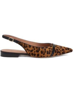 Malone Souliers Jama レオパード フラットシューズ - ブラウン
