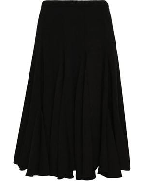 N°21 Pleated Midi Skirt - Black