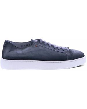 Santoni Suede Trainers - Blue