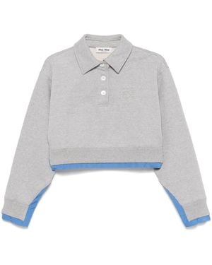 Miu Miu Poloshirt aus Baumwolle - Grau