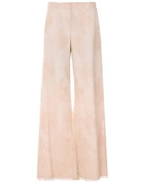 Aniye By Palazzo Broek Met Geborduurde Bloemen - Wit