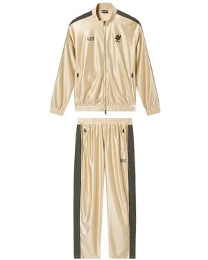 EA7 Trainingspak Met Logodetail - Naturel