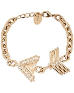 Red(V) Arrow Pearl Bracelet - Metallic