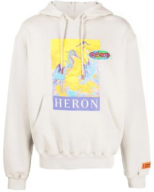 Heron Preston Logo-Print Cotton Hoodie - Multicolour