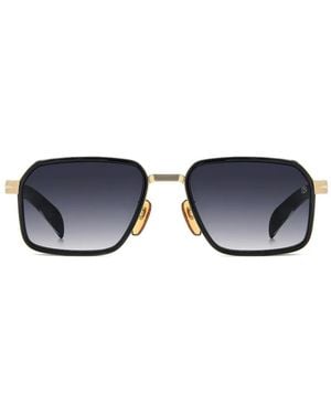David Beckham Geometric-Frame Sunglasses - Blue
