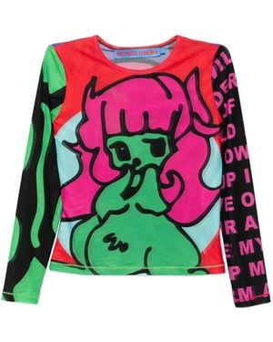 Chopova Lowena Tiny-Mesh Top - Green
