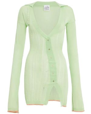 Donde Esteban Long-Sleeve Mini Dress - Green