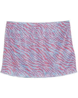 Oséree Animal-Print Mini Skirt - Purple