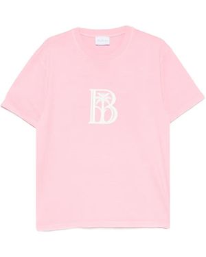 BLUE SKY INN Palm-Logo T-Shirt - Pink