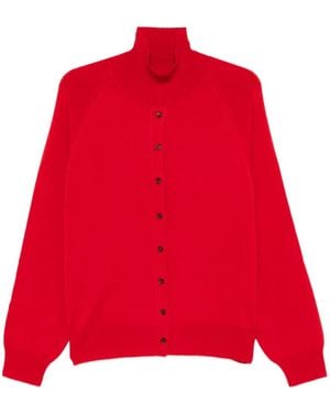 Cordera Cárdigan con cuello vuelto - Rojo