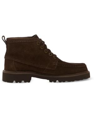 Clarks Bottines Cheyhill Hi En Daim À Lacets - Brown