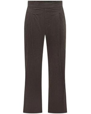 A PAPER KID Pleated Gabardine Trousers - Grey