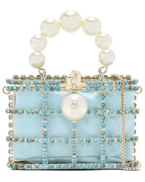 Rosantica Sac À Main Holli Pocket À Perles Artificielles - Bleu
