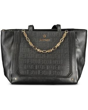 Laura Biagiotti Logo-Embossed Chain-Link Tote Bag - Black