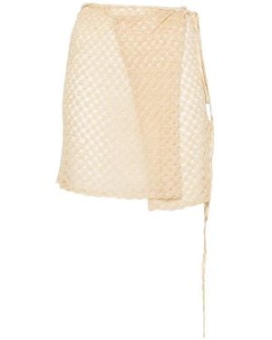 Missoni Crochet Wrap Mini Skirt - White