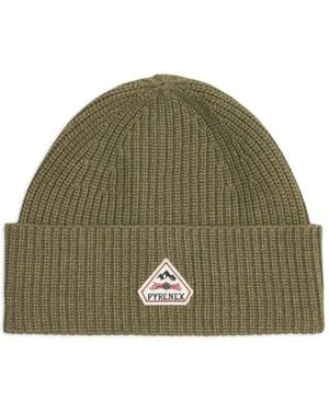 Pyrenex Gorro de canalé con logo - Verde