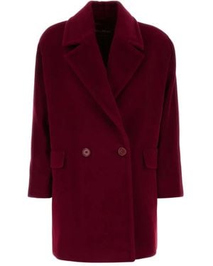 Max Mara Wollen Blazer Met Dubbele Rij Knopen - Rood
