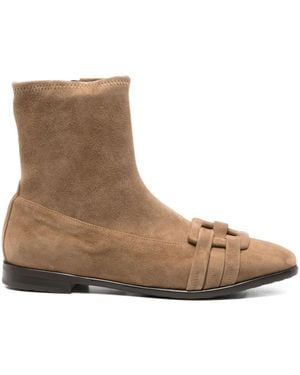 Truman ́s Braided-Detail Sock Boots - Brown