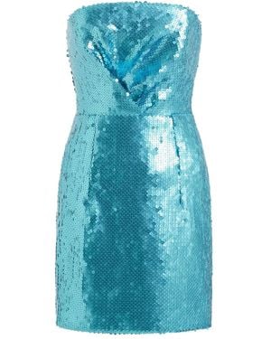 16Arlington Mini-Jurk Met Pailletten En Ceintuur - Blauw