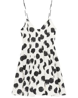 Bambah Vestido corto con motivo de lunares - Blanco