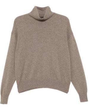 James Perse Cashmere Funnel-Neck Sweater - Natural
