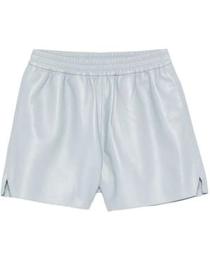 Arma Pantalones Cortos Fyona De Piel De Borrego Elásticos - Azul