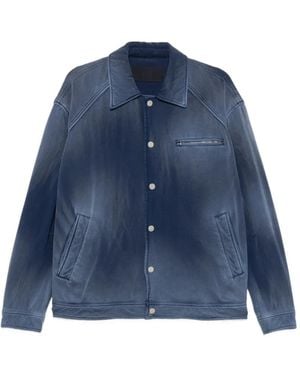 Juun.J Faded-Effect Paneled Jacket - Blue