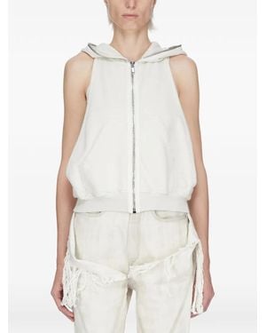 Rick Owens Sudadera con cremallera - Blanco