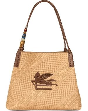 Etro Large Raffia Libra Tote Bag - Natural