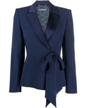 Alberta Ferretti Blazer Doppiopetto - Blu