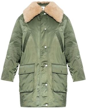 Baum und Pferdgarten Daimi Faux-Shearling Collar Jacket - Green