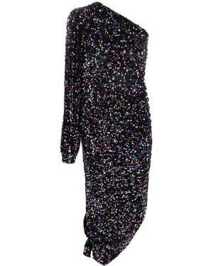 Amen Asymmetrisches Paillettenkleid - Schwarz